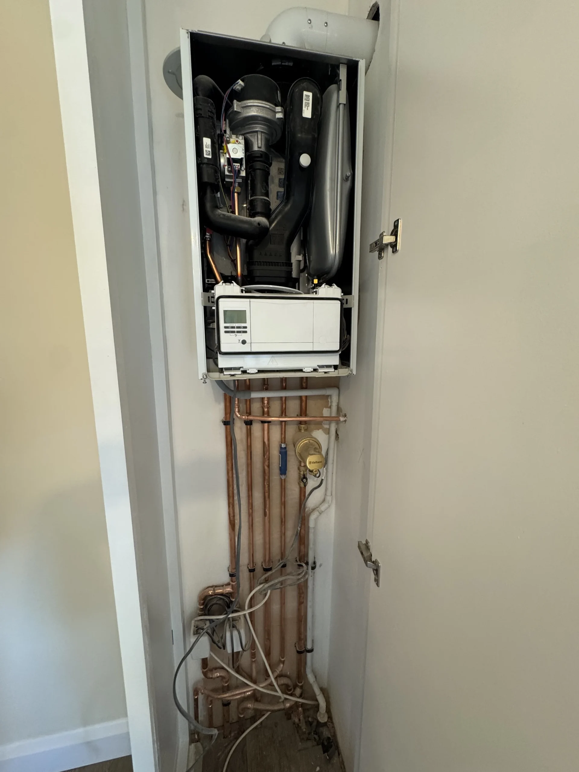 New gas boiler installed during a full renovation, West London portfolio